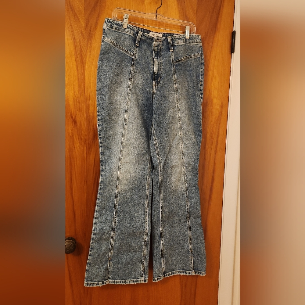 Women's Blue Flared Jeans